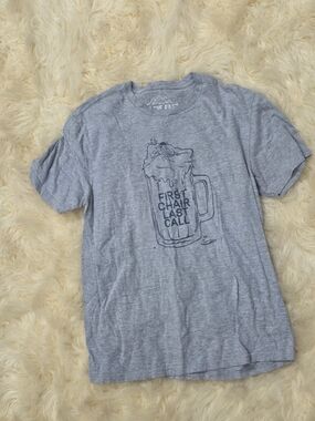 First Chair Ski The East Men's Small Last Call Graphic Tee - Gray